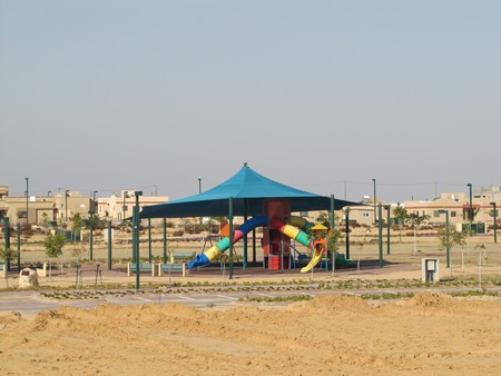 Playground at the new Halutzit community. KKL-JNF Photo Archive