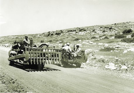 Paving the road to the Gilboa, 1962. KKL-JNF Photo Archive Paving the road to the Gilboa, 1962. KKL-JNF Photo Archive
