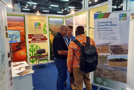 KKL-JNF booth at the United Nations Convention to Combat Desertification (UNCCD).

(Photo: KKL-JNF’s delegation to the conference)
