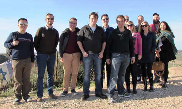 Political activists and political aides from Australia outside the city of Sderot on the Gaza border. Photo: Tania Susskind