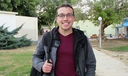 Jordan Heckendorf of Sydney, Australia, in Nahal Oz. Photo: Tania Susskind
