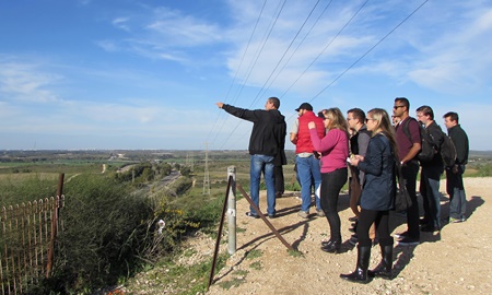 Koby Arush shows Australian group view from Sderot to Gaza. Photo: Tania Susskind