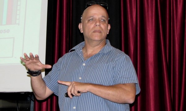 Prof.Eran Friedler at the Water sensitive cities center launching. Photo: Tania Susskind