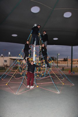 KKL Argentina delegates at KKL Argentina playground in Naveh. Photo: KKL-JNF