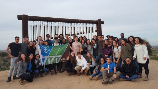 Nahshon Pre-military Academy students at Assaf Siboni Scenic Lookout. Photo: KKL-JNF