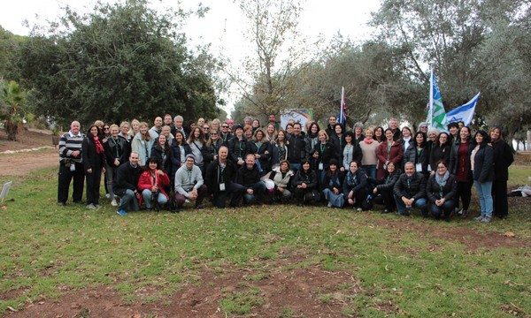 JNF Australia Educators' Mission group photo in Lavi Forest. Photo: Yoav Devir