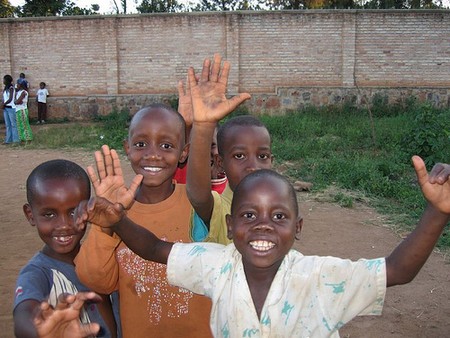 Children in KKL-JNF's agricultural village in Rwanda. Photo: KKL-JNF Photo Archive