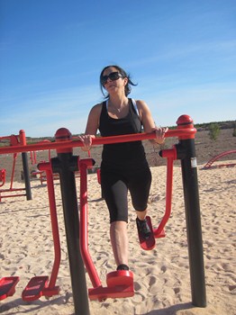Outdoor gym on the Dalton-Gush Halav Coexistence Trail in the Galilee. Photo: Yoav Devir