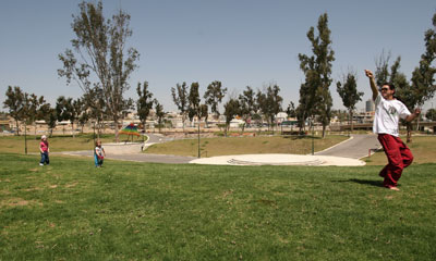 The Bell Park at Beersheva River Park. Photo: Avi Hirshfeld.