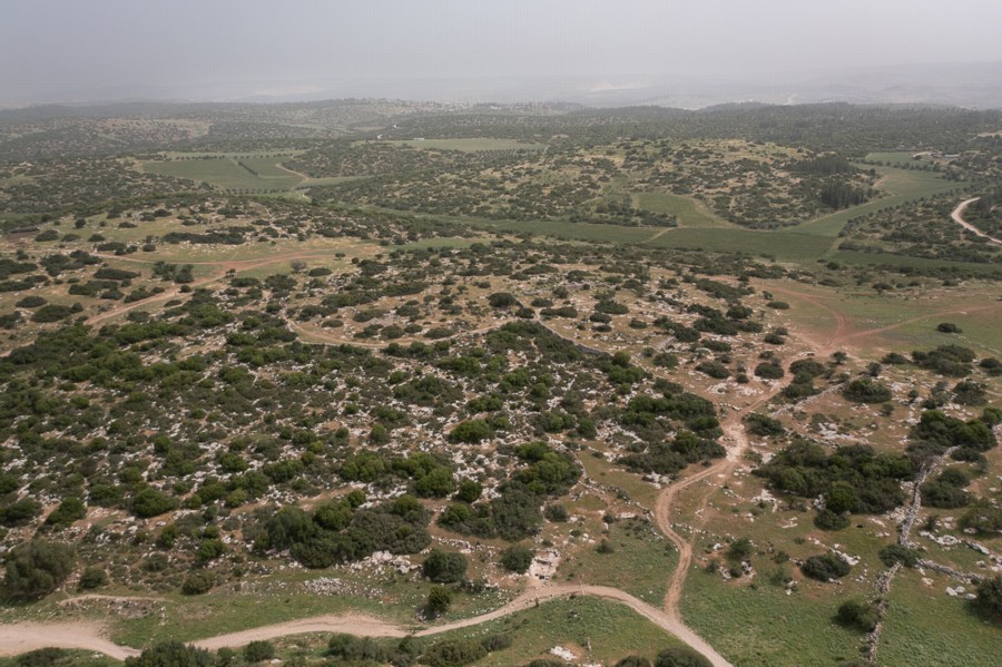 Bird’s eye view of Adullam-France Park. Photo: Yoni Sheffer, KKL-JNF