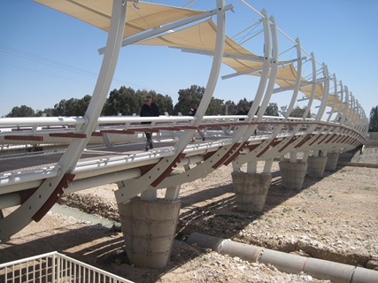 Beersheva Park Pipes Bridge.
Photo: Yoav Devir