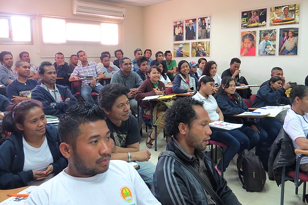 Lecture in progress at AICAT. Photo: Yoav Devir