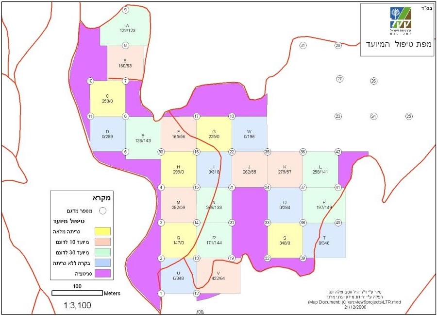 Figure 1: Structure of the experimental plots in the LTER site in the Martyrs’ Forest